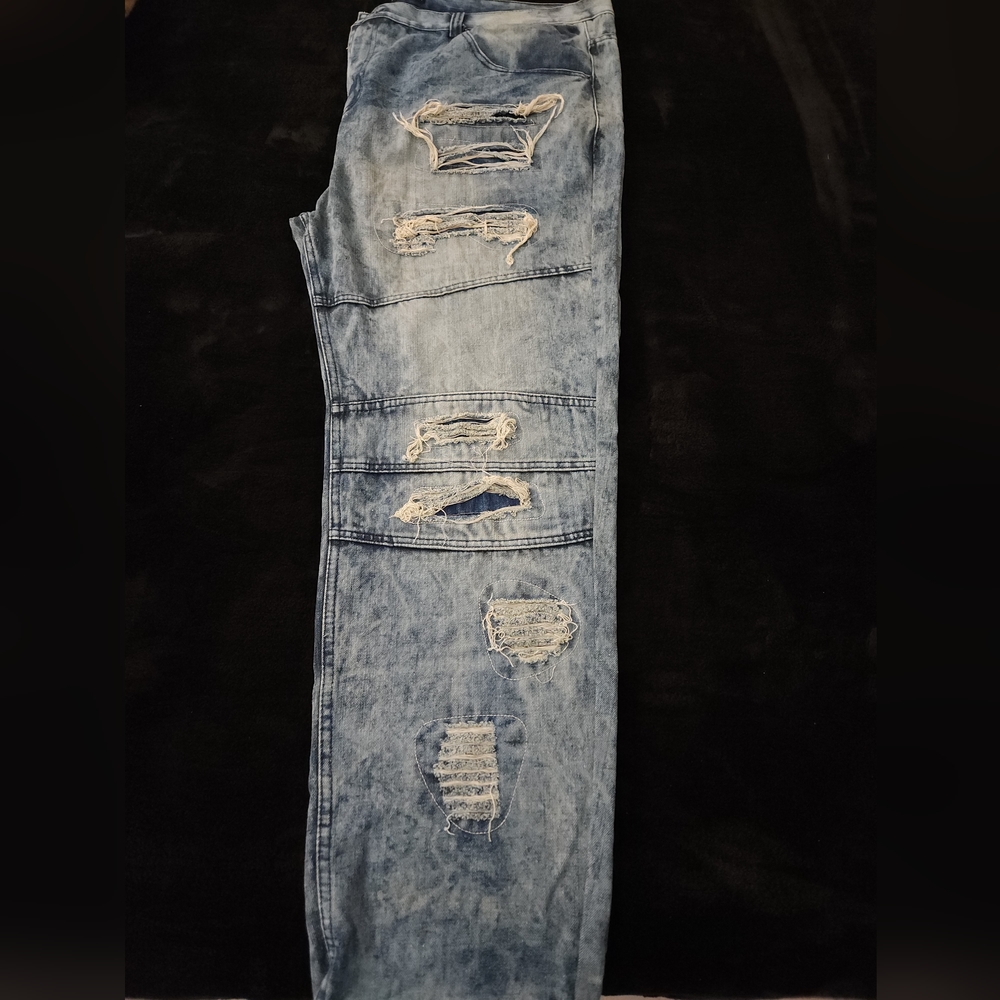 GS-115 Big and Tall Distressed Denim Jeans